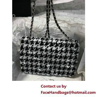 chanel Sequins Black  &  White Small Flap Bag AS4418 2025